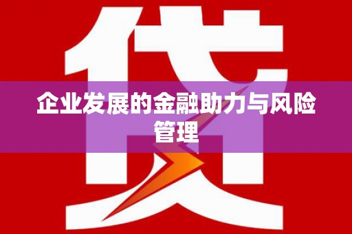 怀集企业发展的金融助力与风险管理