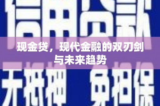 乳源现金贷，现代金融的双刃剑与未来趋势