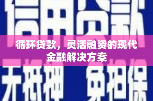 关西循环贷款，灵活融资的现代金融解决方案