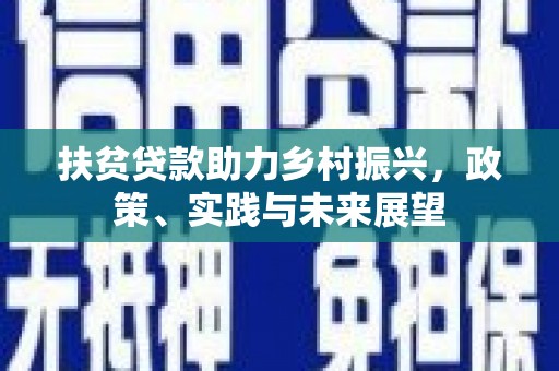 陇南扶贫贷款助力乡村振兴，政策、实践与未来展望