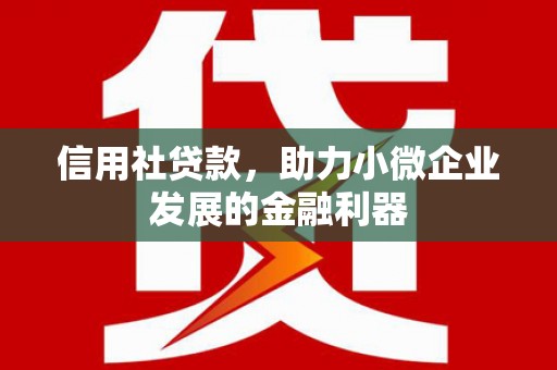 阿里山信用社贷款，助力小微企业发展的金融利器