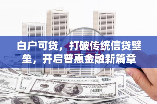 高坪白户可贷，打破传统信贷壁垒，开启普惠金融新篇章